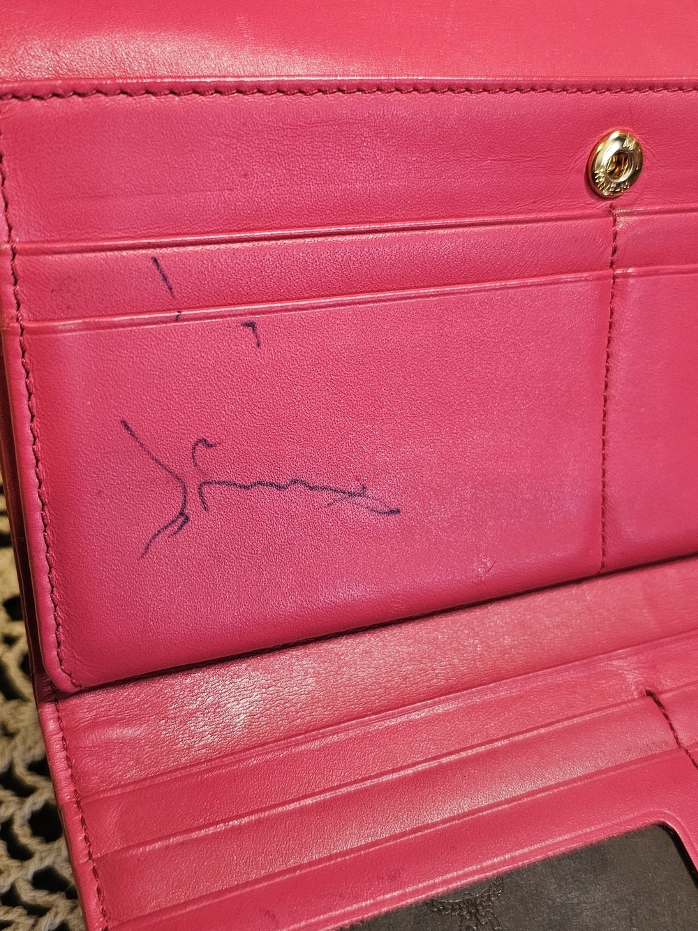 MCM Red Patent Leather Continental Wallet - MCM Logo Plaque - Picture 7 of 12